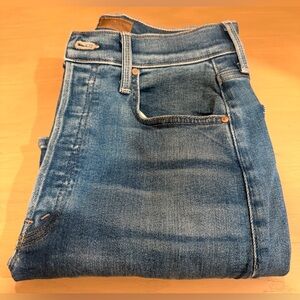 MOTHER The Tripper Ankle Blue Denim Jeans